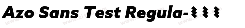 Azo Sans Test Regula字体转换